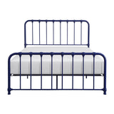 Bethany Blue Queen Metal Platform Bed by Homelegance at Eve Furniture