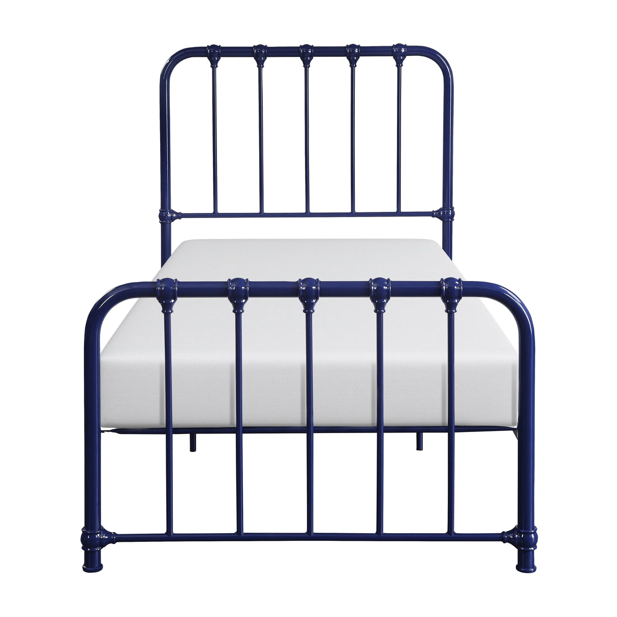Bethany Blue Twin Metal Platform Bed by Homelegance at Eve Furniture