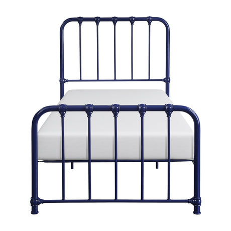 Bethany Blue Twin Metal Platform Bed by Homelegance at Eve Furniture