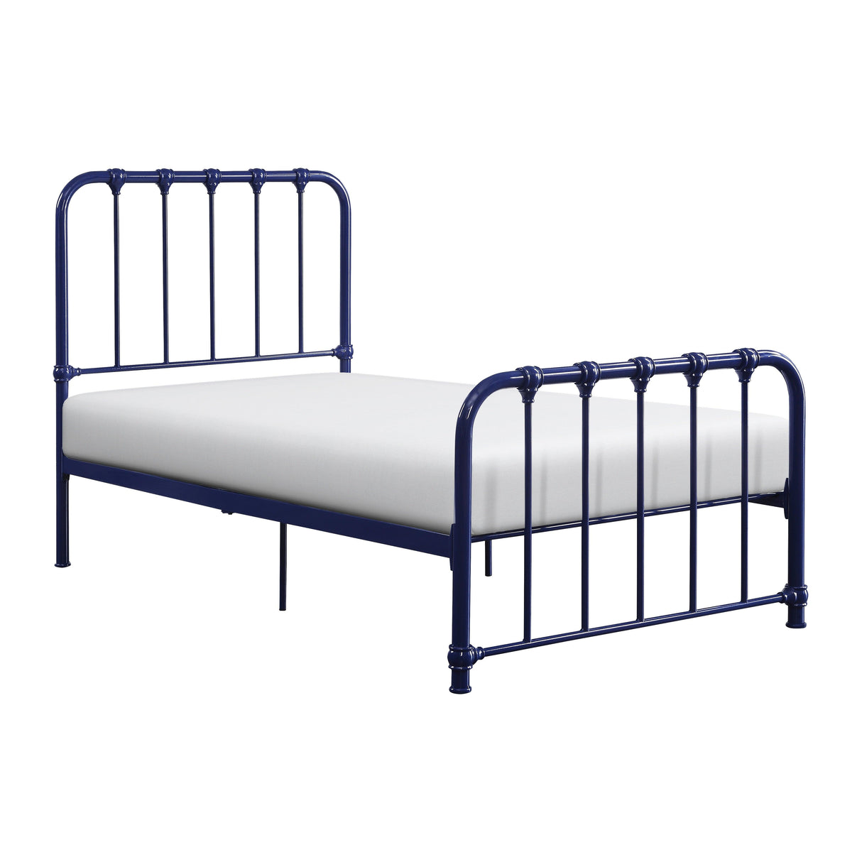 Bethany Blue Twin Metal Platform Bed by Homelegance at Eve Furniture