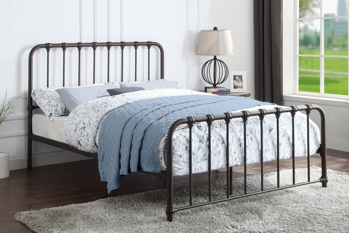Bethany Dark Bronze Queen Metal Platform Bed by Homelegance at Eve Furniture