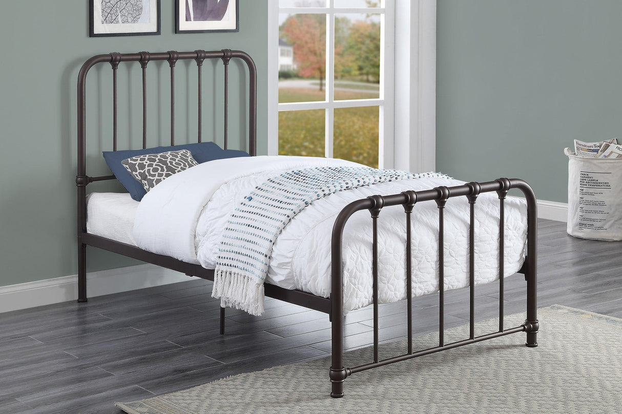 Bethany Dark Bronze Twin Metal Platform Bed by Homelegance at Eve Furniture