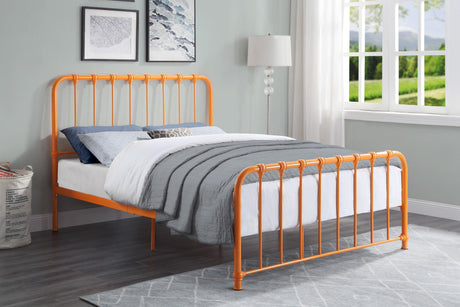Bethany Orange Full Metal Platform Bed by Homelegance at Eve Furniture