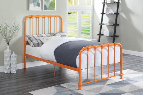 Bethany Orange Twin Metal Platform Bed by Homelegance at Eve Furniture