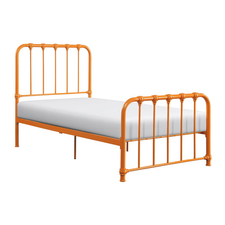 Bethany Orange Twin Metal Platform Bed by Homelegance at Eve Furniture
