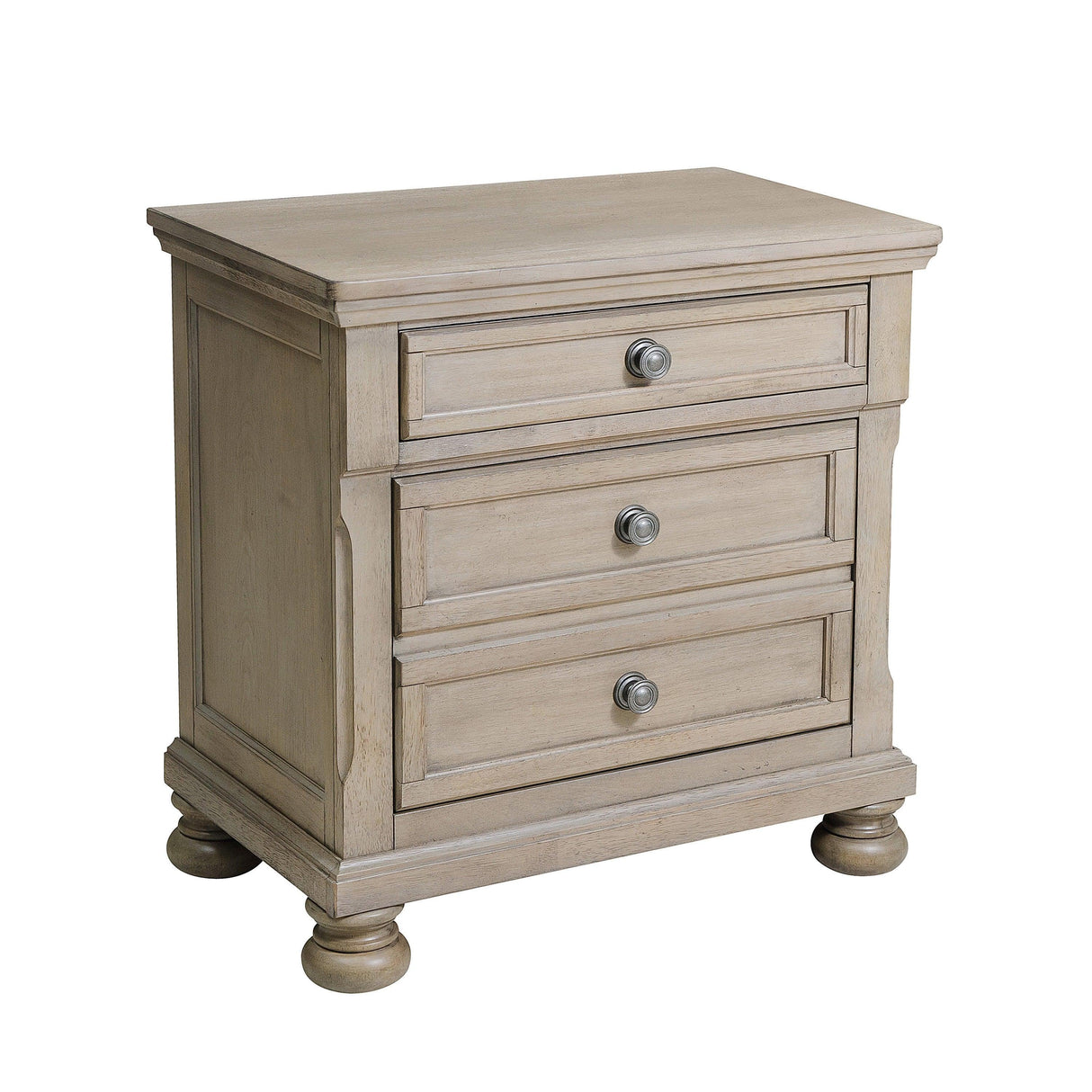 Bethel Wire Brushed Gray Nightstand by Homelegance at Eve Furniture