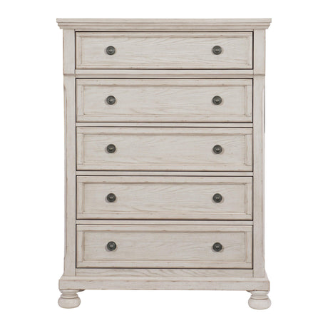 Bethel Wire Brushed White Chest by Homelegance at Eve Furniture