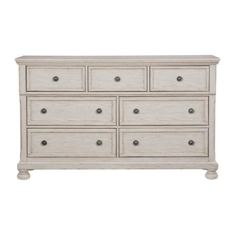 Bethel Wire Brushed White Dresser by Homelegance at Eve Furniture