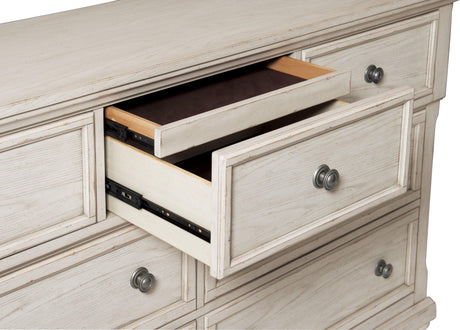 Bethel Wire Brushed White Dresser by Homelegance at Eve Furniture
