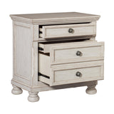 Bethel Wire Brushed White Nightstand by Homelegance at Eve Furniture