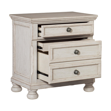Bethel Wire Brushed White Nightstand by Homelegance at Eve Furniture