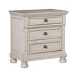 Bethel Wire Brushed White Nightstand by Homelegance at Eve Furniture