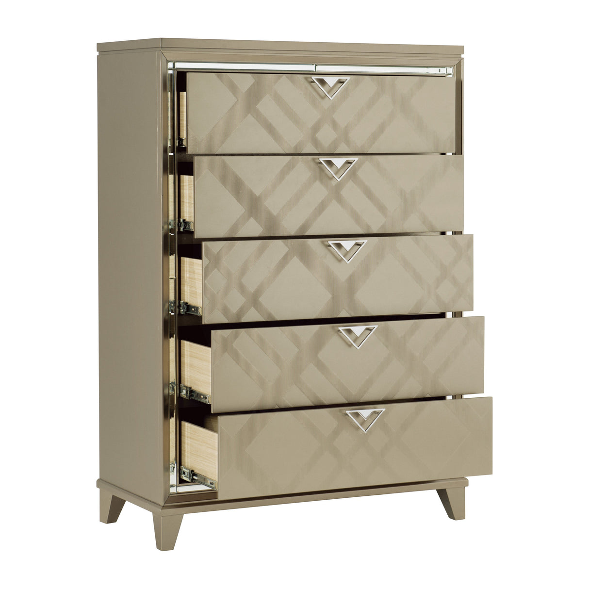 Bijou Champagne Chest by Homelegance at Eve Furniture
