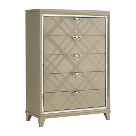 Bijou Champagne Chest by Homelegance at Eve Furniture