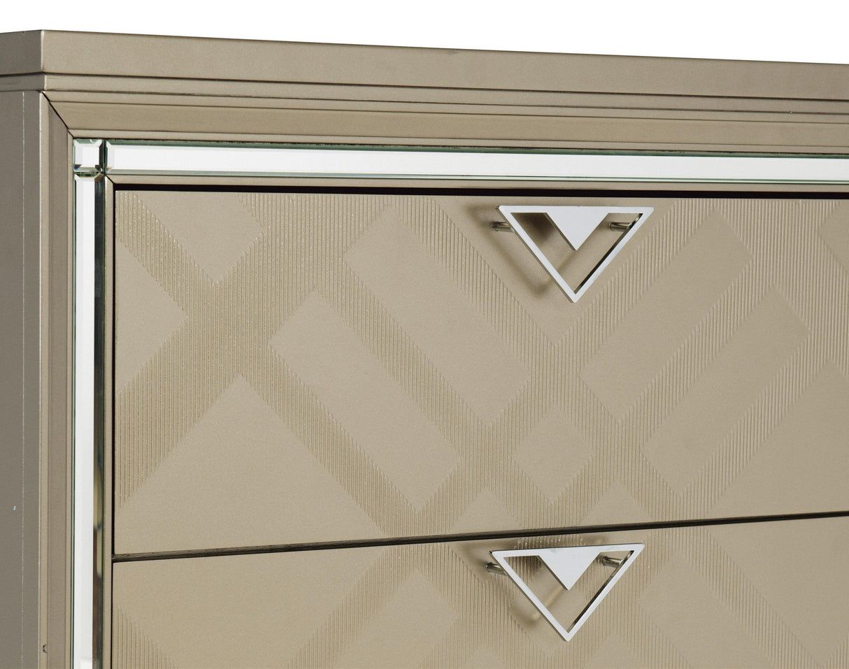 Bijou Champagne Nightstand by Homelegance at Eve Furniture