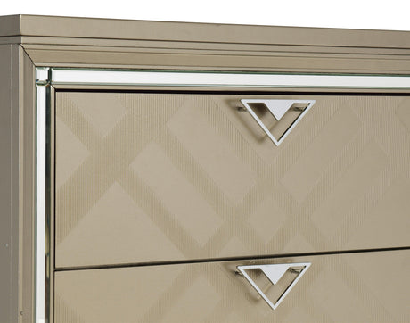 Bijou Champagne Nightstand by Homelegance at Eve Furniture
