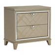 Bijou Champagne Nightstand by Homelegance at Eve Furniture