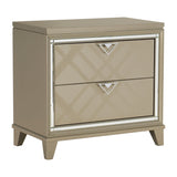 Bijou Champagne Nightstand by Homelegance at Eve Furniture