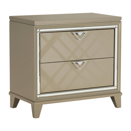 Bijou Champagne Nightstand by Homelegance at Eve Furniture
