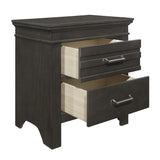 Blaire Farm Charcoal Gray Nightstand by Homelegance at Eve Furniture