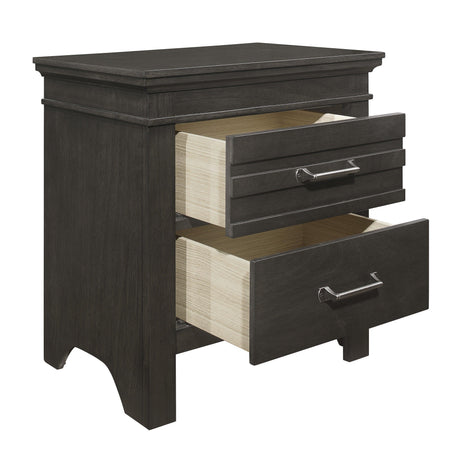 Blaire Farm Charcoal Gray Nightstand by Homelegance at Eve Furniture