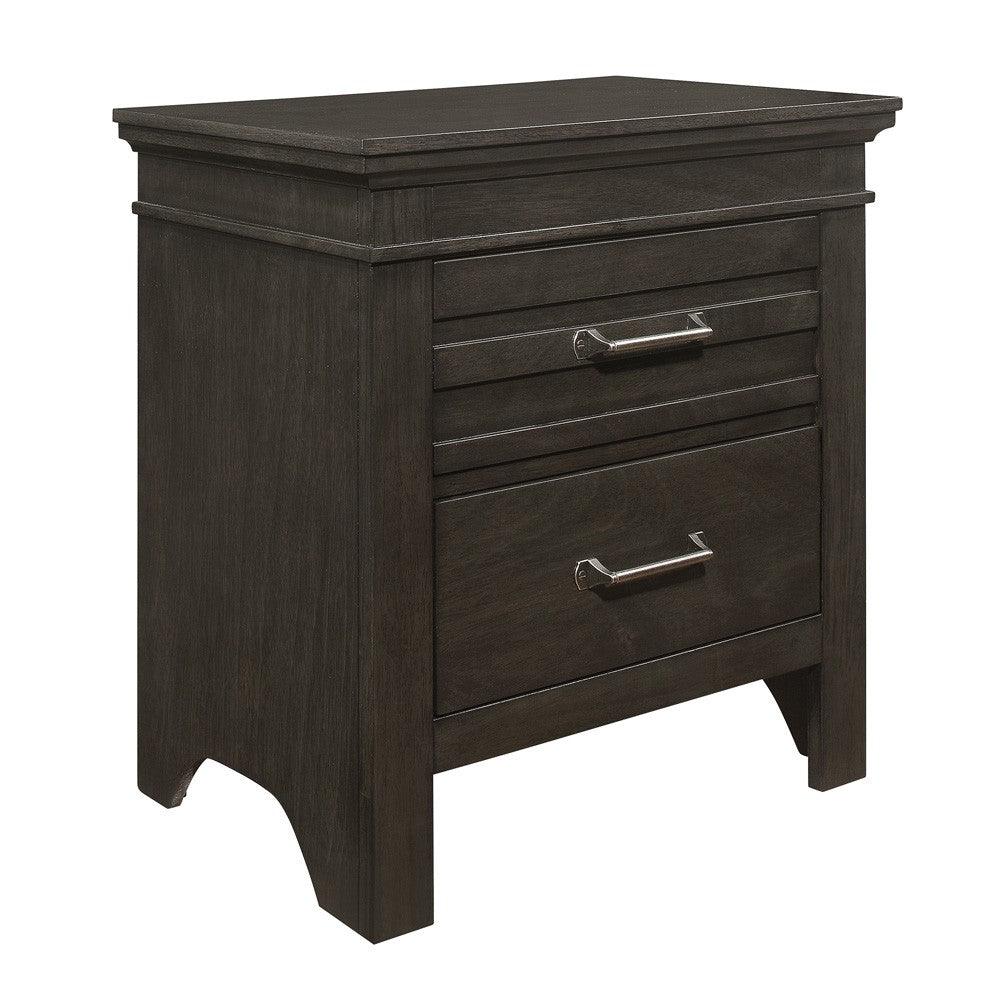 Blaire Farm Charcoal Gray Nightstand by Homelegance at Eve Furniture
