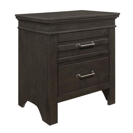 Blaire Farm Charcoal Gray Nightstand by Homelegance at Eve Furniture