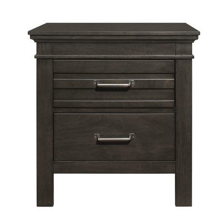 Blaire Farm Charcoal Gray Nightstand by Homelegance at Eve Furniture