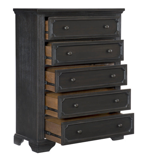 Bolingbrook Wire-Brushed Charcoal Chest by Homelegance at Eve Furniture