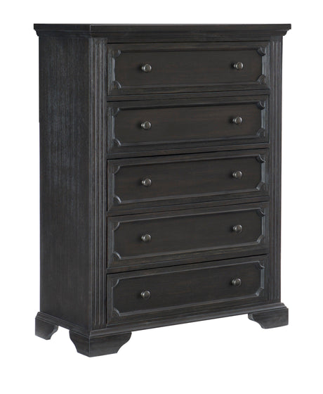 Bolingbrook Wire-Brushed Charcoal Chest by Homelegance at Eve Furniture