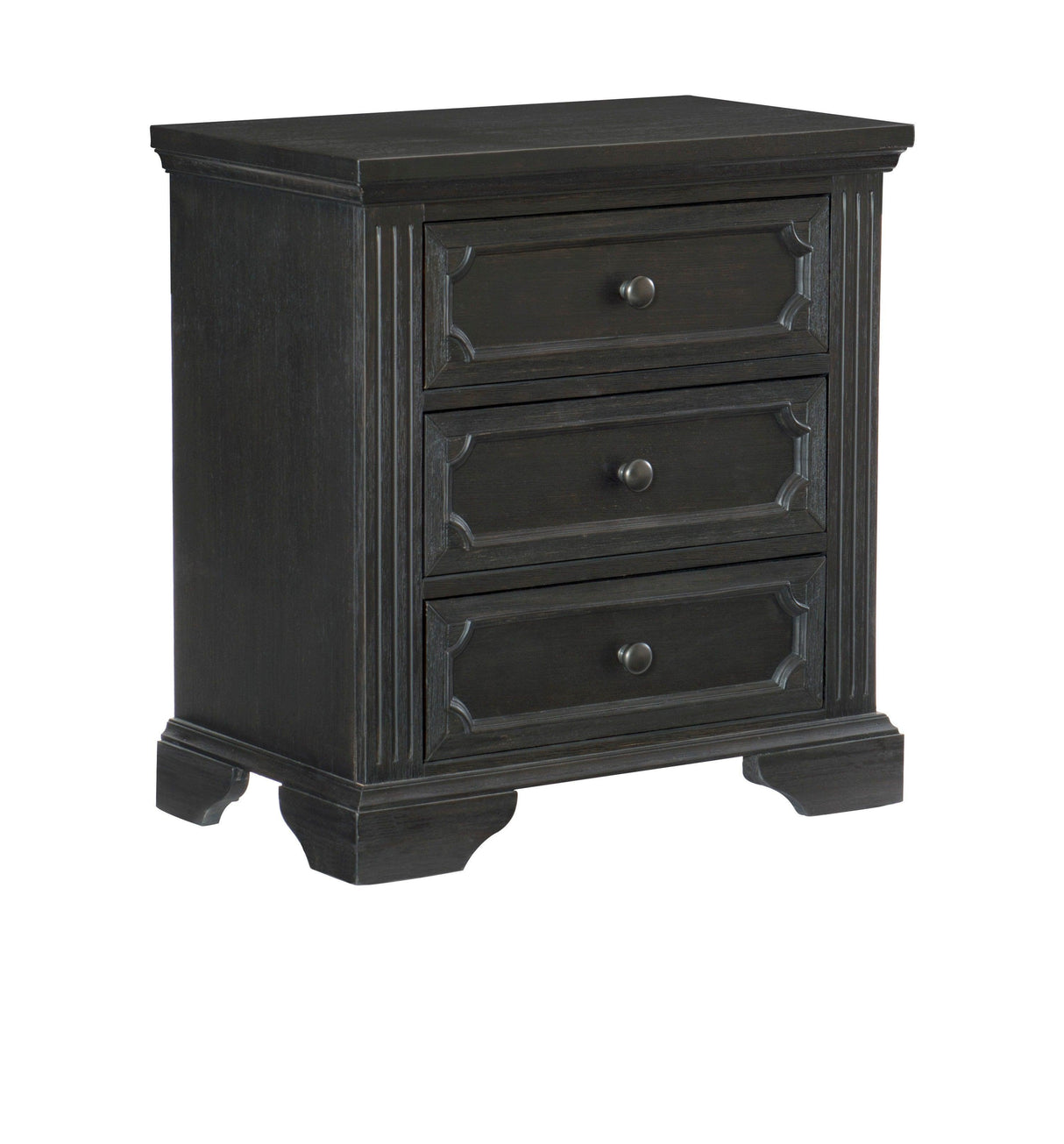 Bolingbrook Wire-Brushed Charcoal Nightstand by Homelegance at Eve Furniture