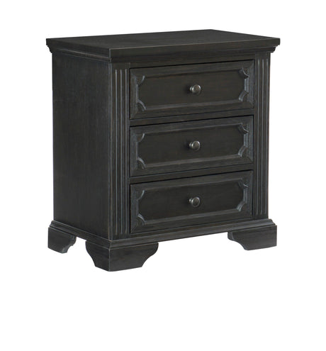 Bolingbrook Wire-Brushed Charcoal Nightstand by Homelegance at Eve Furniture