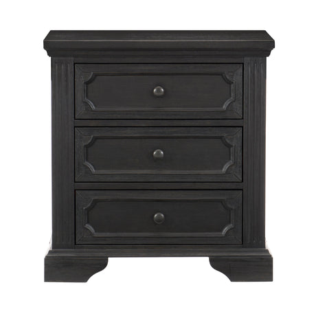 Bolingbrook Wire-Brushed Charcoal Nightstand by Homelegance at Eve Furniture