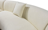 Bonita Ivory Boucle 3-Piece Curved Sectional - BONITAIVORY-SEC3 - Eve Furniture