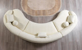 Bonita Ivory Boucle 3-Piece Curved Sectional - BONITAIVORY-SEC3 - Eve Furniture