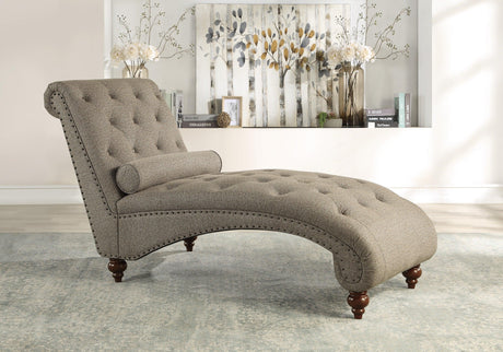 Bonne Brown Chaise by Homelegance at Eve Furniture