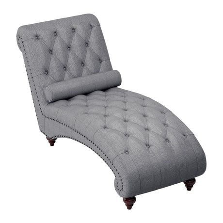 Bonne Gray Chaise by Homelegance at Eve Furniture
