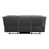 Brennen Charcoal Double Reclining Sofa by Homelegance at Eve Furniture