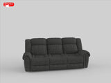 Brennen Charcoal Power Double Reclining Sofa by Homelegance at Eve Furniture