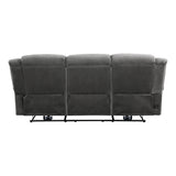 Brennen Charcoal Power Double Reclining Sofa by Homelegance at Eve Furniture