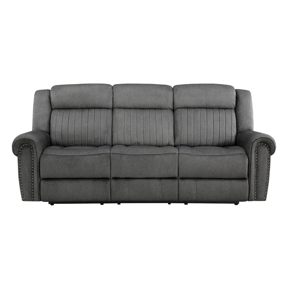 Brennen Charcoal Power Double Reclining Sofa by Homelegance at Eve Furniture