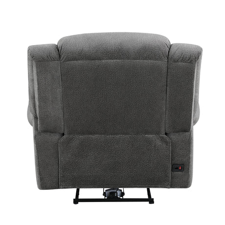 Brennen Charcoal Power Reclining Chair by Homelegance at Eve Furniture