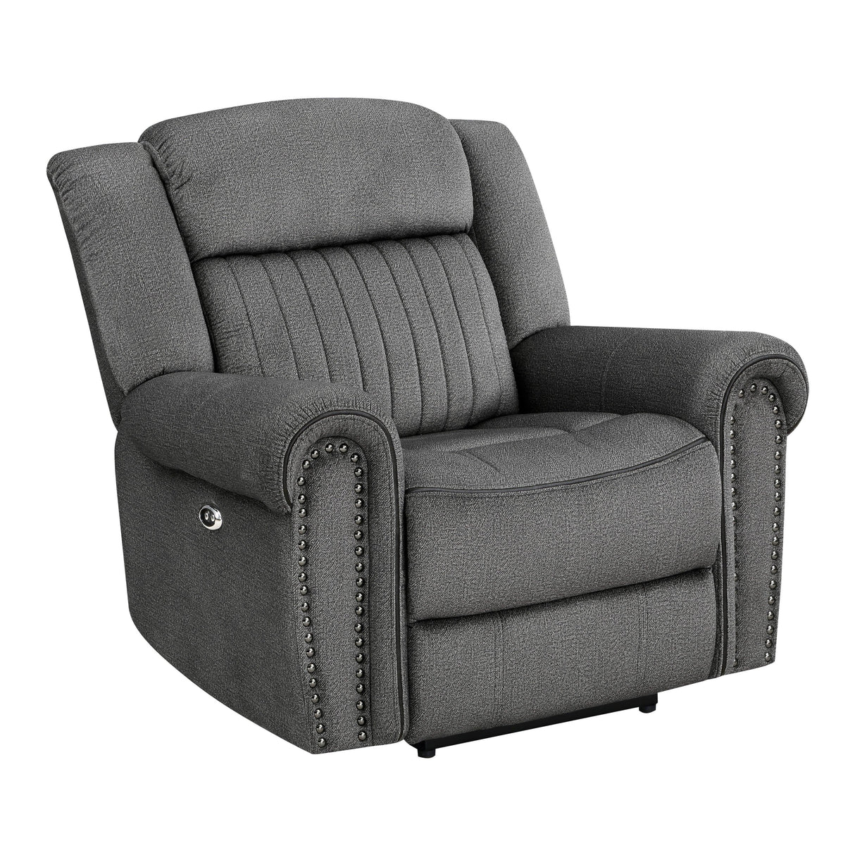 Brennen Charcoal Power Reclining Chair by Homelegance at Eve Furniture