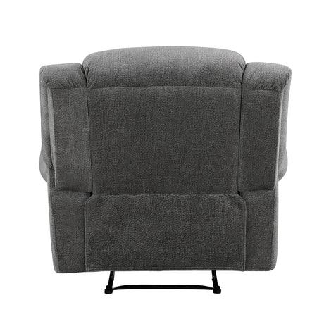 Brennen Charcoal Reclining Chair by Homelegance at Eve Furniture