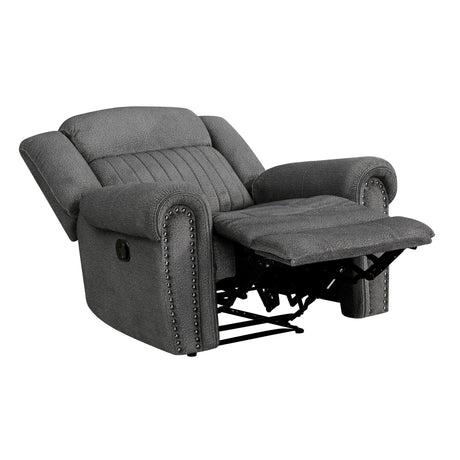 Brennen Charcoal Reclining Chair by Homelegance at Eve Furniture