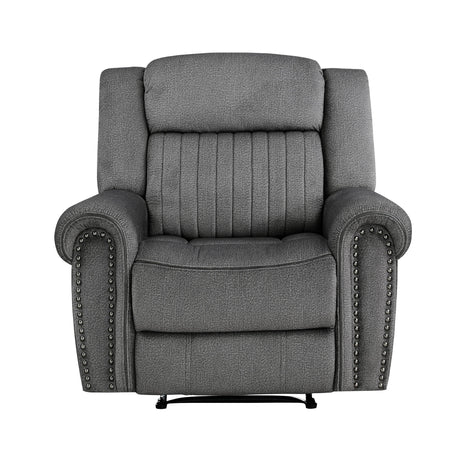 Brennen Charcoal Reclining Chair by Homelegance at Eve Furniture