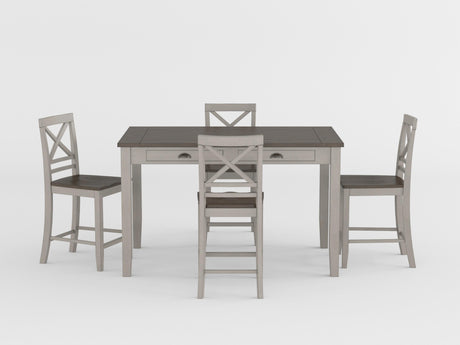 Brightleaf Brown/Light Gray Counter Height Table by Homelegance at Eve Furniture