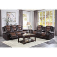 Briscoe Brown Double Reclining Living Room Set by Homelegance at Eve Furniture