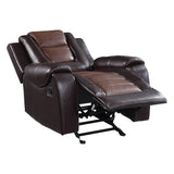 Briscoe Brown Glider Reclining Chair by Homelegance at Eve Furniture