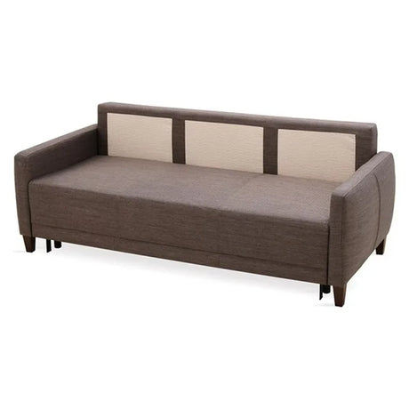 Smart Belzoni Brown/Blue 3-Seater Sofa Bed with Storage